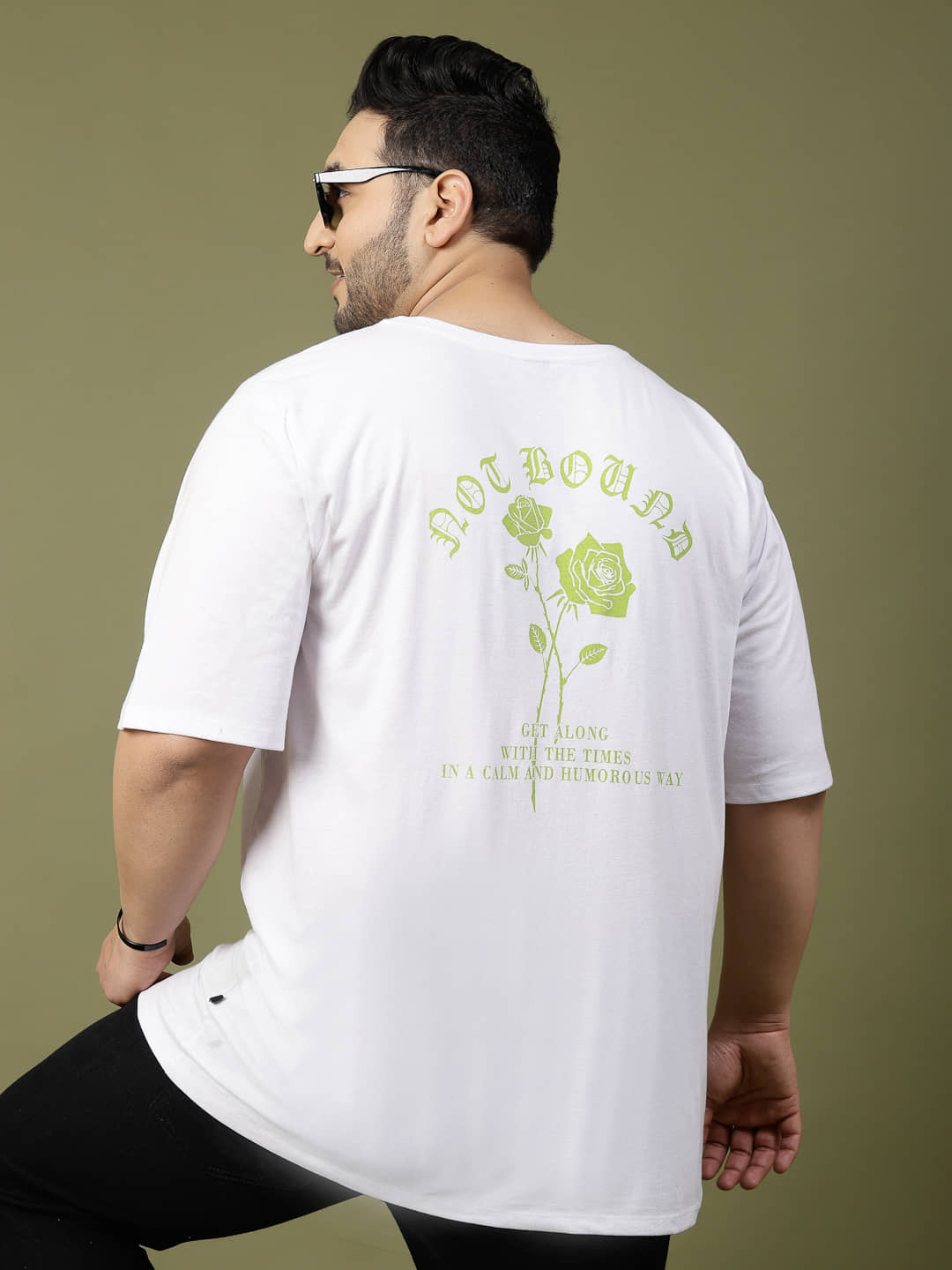 Rigo Pack of 1 Cotton Oversized Fit Men's T-Shirt ( Off White )