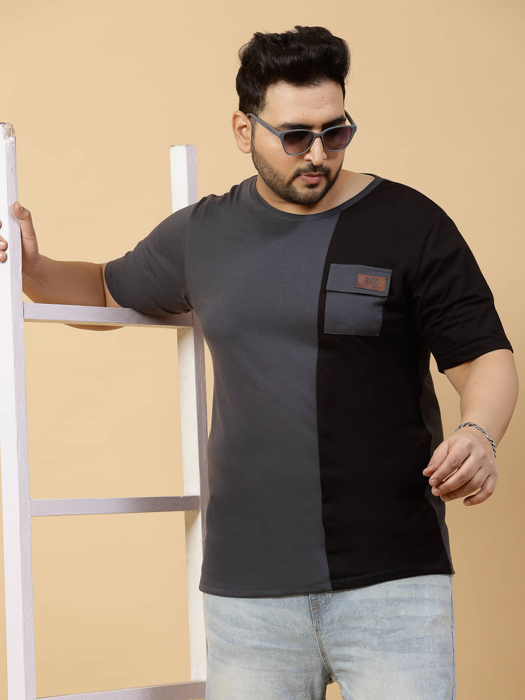Rigo Pack of 1 Cotton Slim Fit Men's T-Shirt ( Grey )