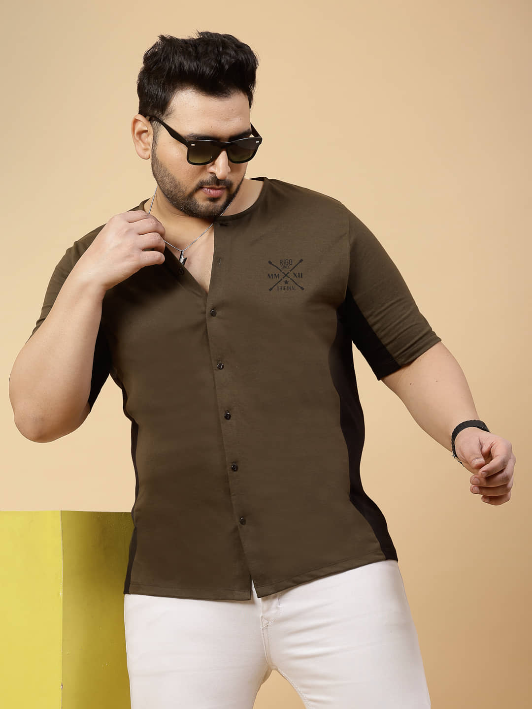 Rigo Cotton Slim Fit Printed Half Sleeves Men's T-Shirt - Green ( Pack of 1 )
