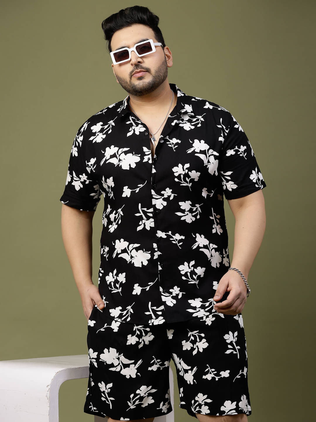    			Rigo Men's Shirt With Shorts Co-Ords Set ( Pack of 1 , Magenta )