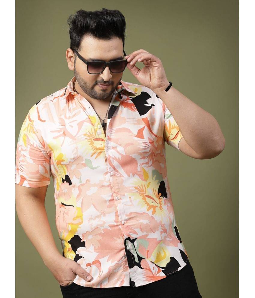 Rigo Rayon Slim Fit Printed Half Sleeves Men's Casual Shirt - Pink ( Pack of 1 ) Rigo Rayon Slim Fit Printed Half Sleeves Men's Casual Shirt - Pink ( Pack of 1 )