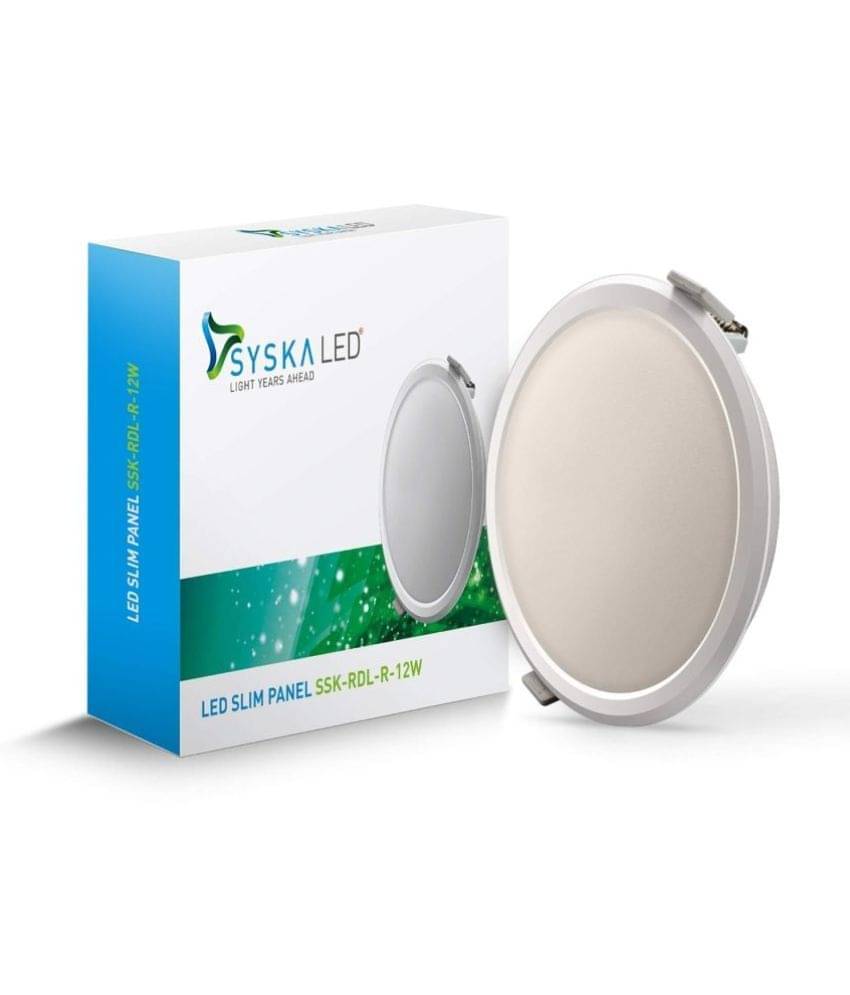     			Syska 12W Downlighter - Pack of 1