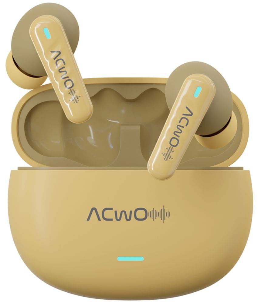     			ACwO DwOTS 727 Earbuds, 42Hrs Playtime, ANC Mode, Gaming Mode, 4 Mics ENC, Instant Connect, 13mm Drivers, Fast Charging (Caramel Green)