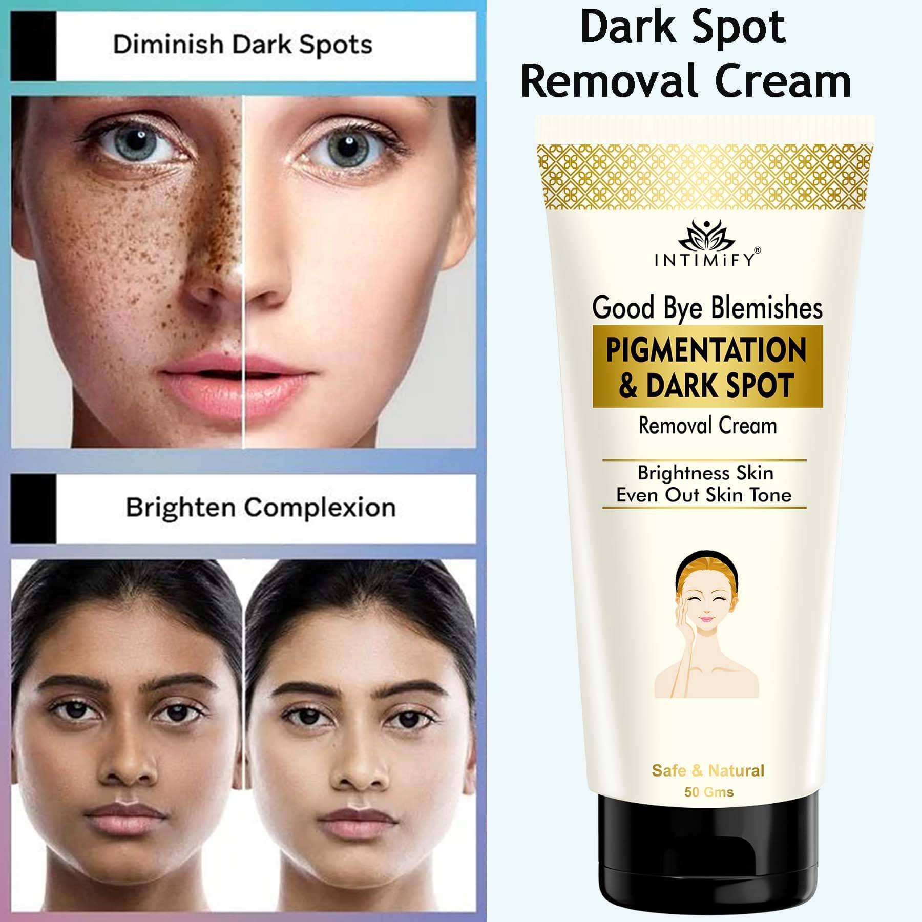     			Intimify Good Bye Blemishes Pigmentation & Dark Spot Removal Cream Dark Spots Cream 50gm