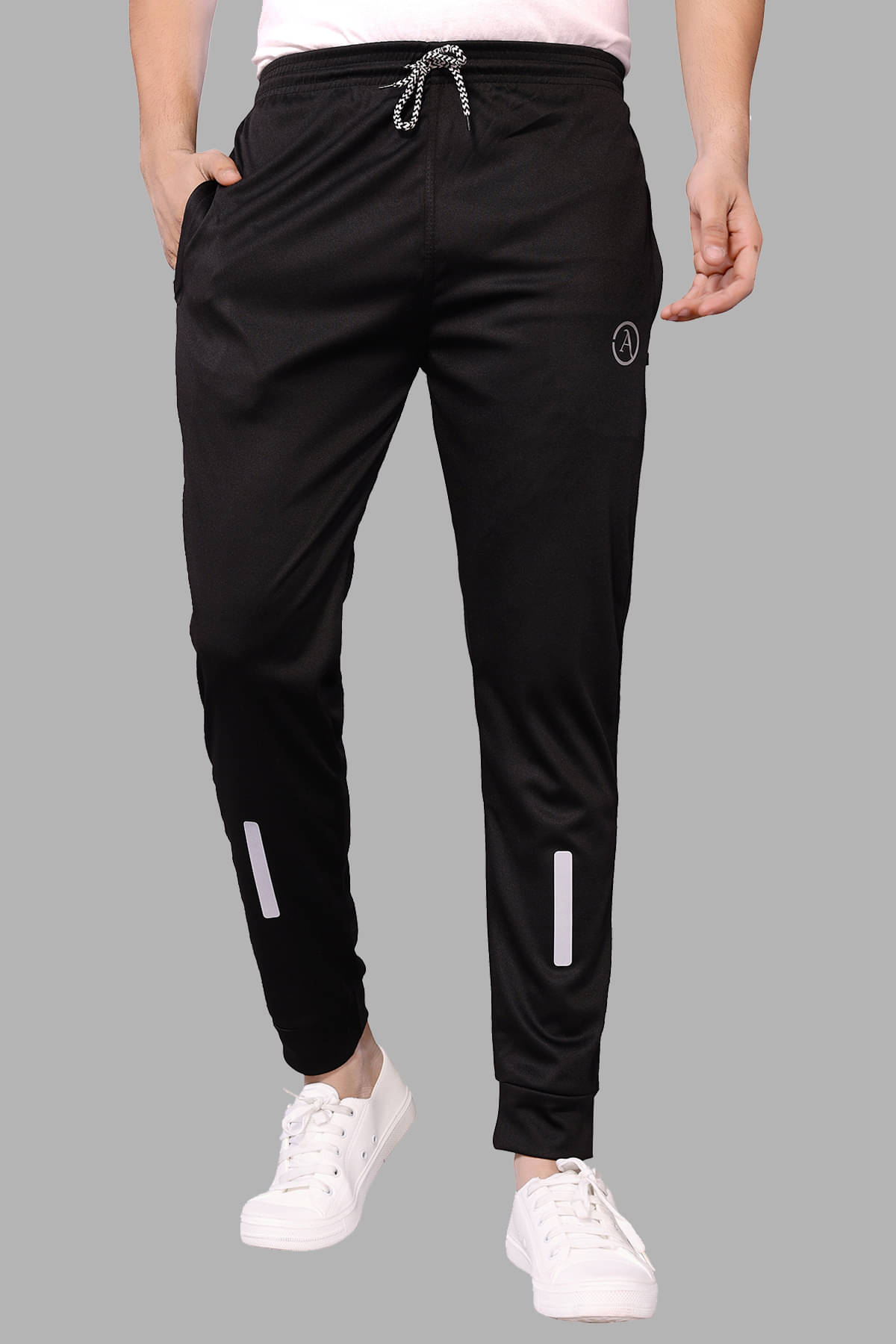 Kashvi Black Lycra Men's Joggers ( Pack of 1 )     			Kashvi Black Lycra Men's Joggers ( Pack of 1 )