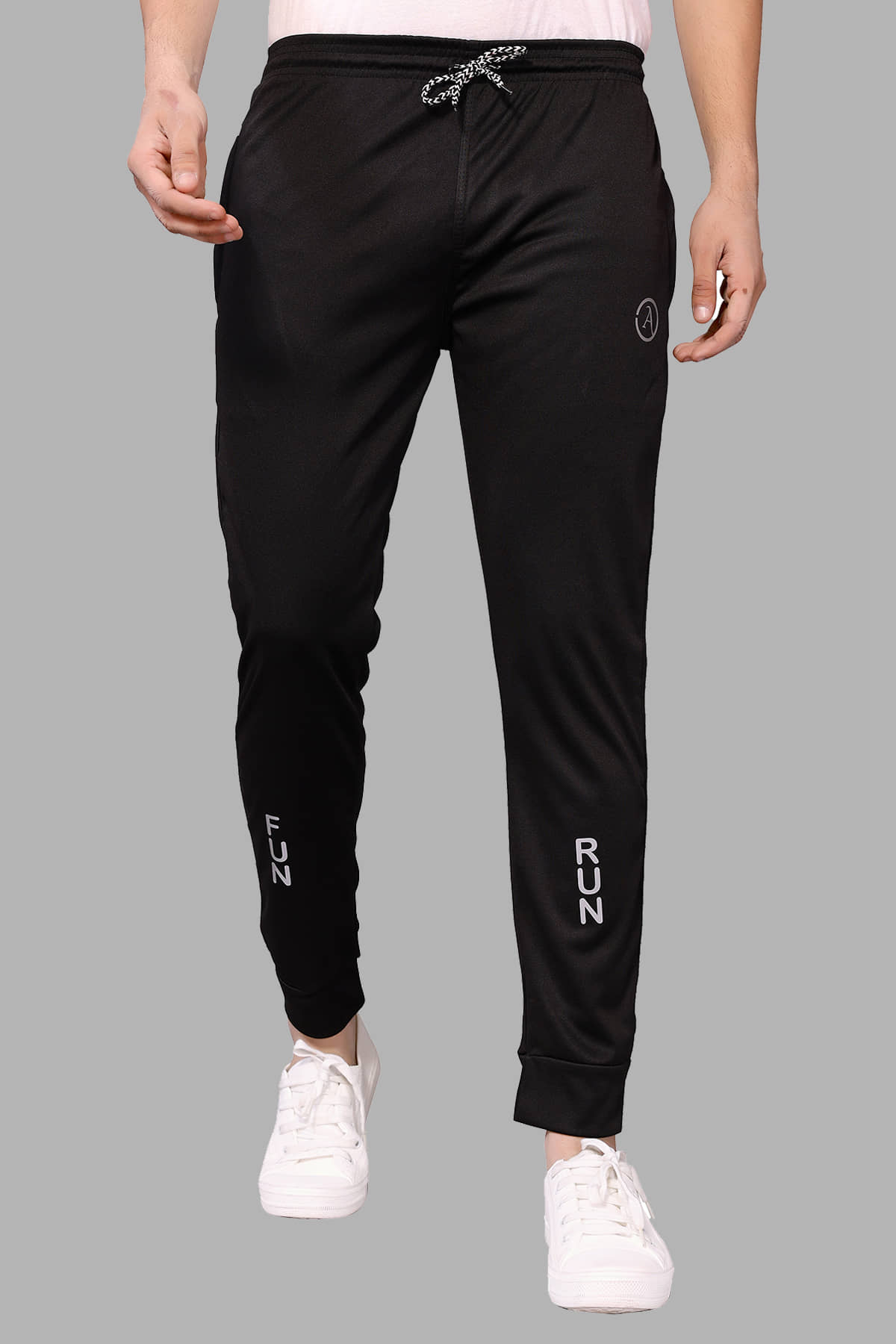 Kashvi Black Lycra Men's Joggers ( Pack of 1 ) - Track Pants | Buy online on ZillyBuy
