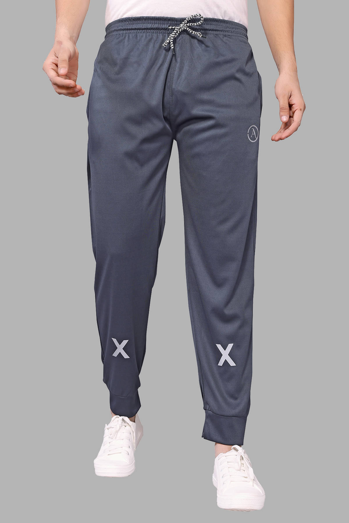     			Kashvi Grey Lycra Men's Joggers ( Pack of 1 )