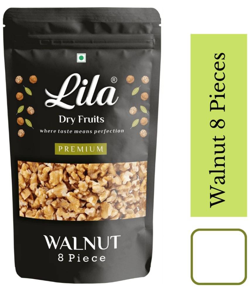 LILA DRY FRUITS Raw Walnut Kernels 200 Grams Premium 8pcs Grade Rich in Protein     			LILA DRY FRUITS Raw Walnut Kernels 200 Grams Premium 8pcs Grade Rich in Protein