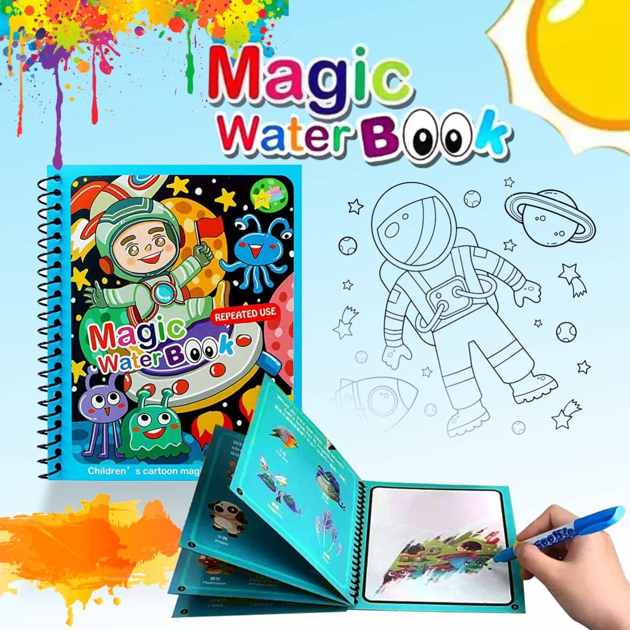 Magic Water Coloring Book - Stationery | Buy online on ZillyBuy