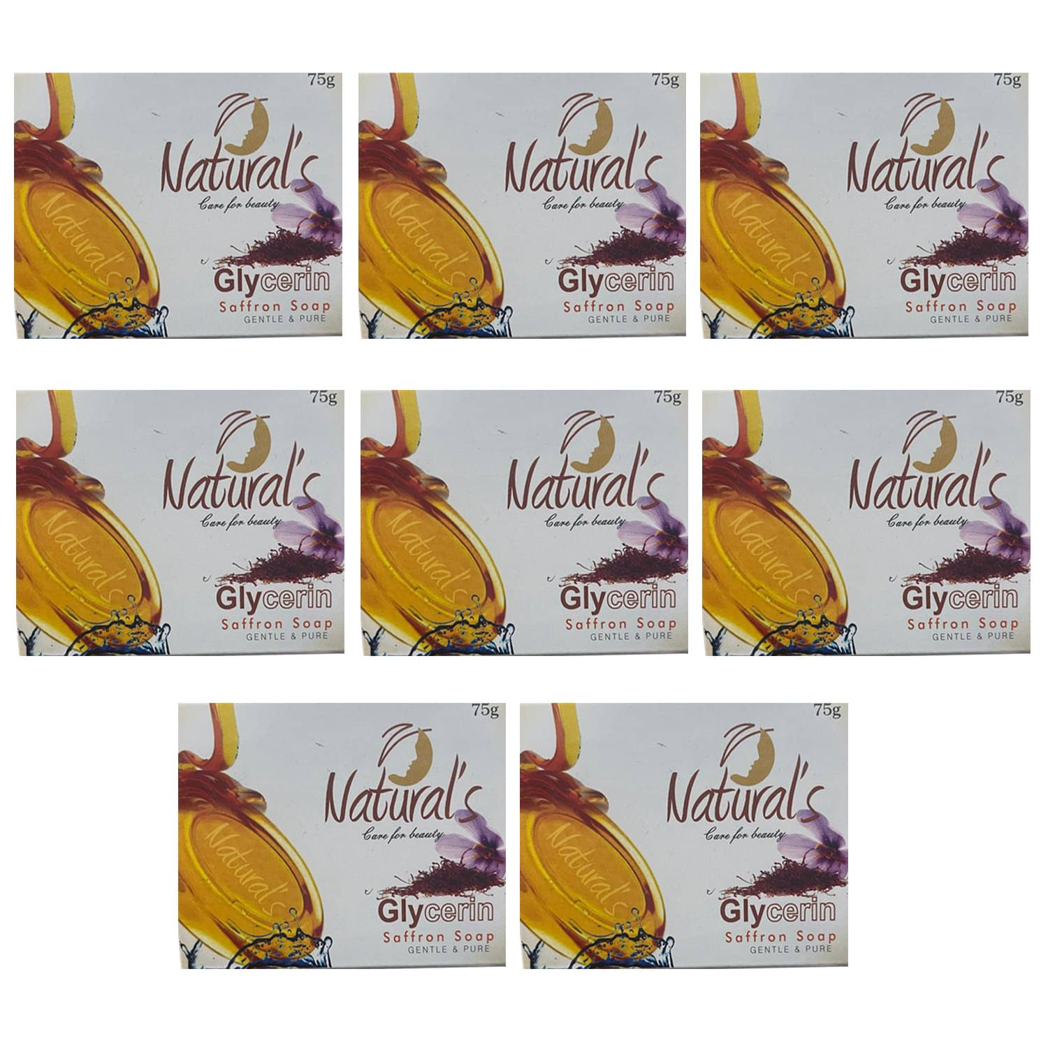     			Natural's care for beauty Skin Whitening Soap for All Skin Type ( Pack of 8 )