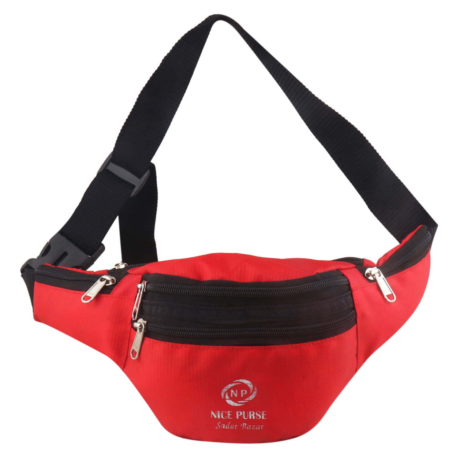     			Nice Purse Polyester Red Waist Pouch