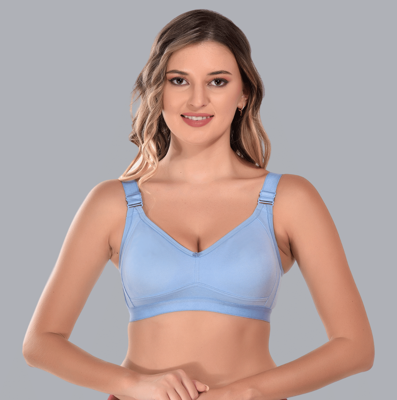     			Viral Girl Cotton Non Padded Women's T-Shirt Bra ( Blue ) VM-DAYNA-SKYBLUE
