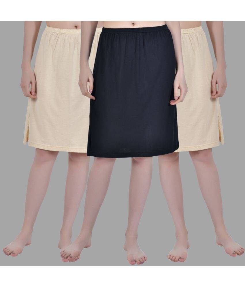 AIMLY Beige Cotton Women's Straight Skirt ( Pack of 3 )     			AIMLY Beige Cotton Women's Straight Skirt ( Pack of 3 )