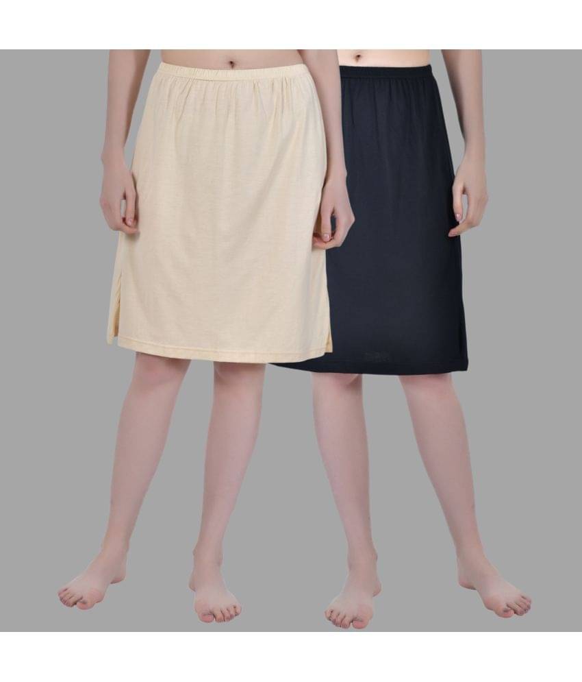 AIMLY Black Cotton Women's Straight Skirt ( Pack of 2 ) AIMLY Black Cotton Women's Straight Skirt ( Pack of 2 )