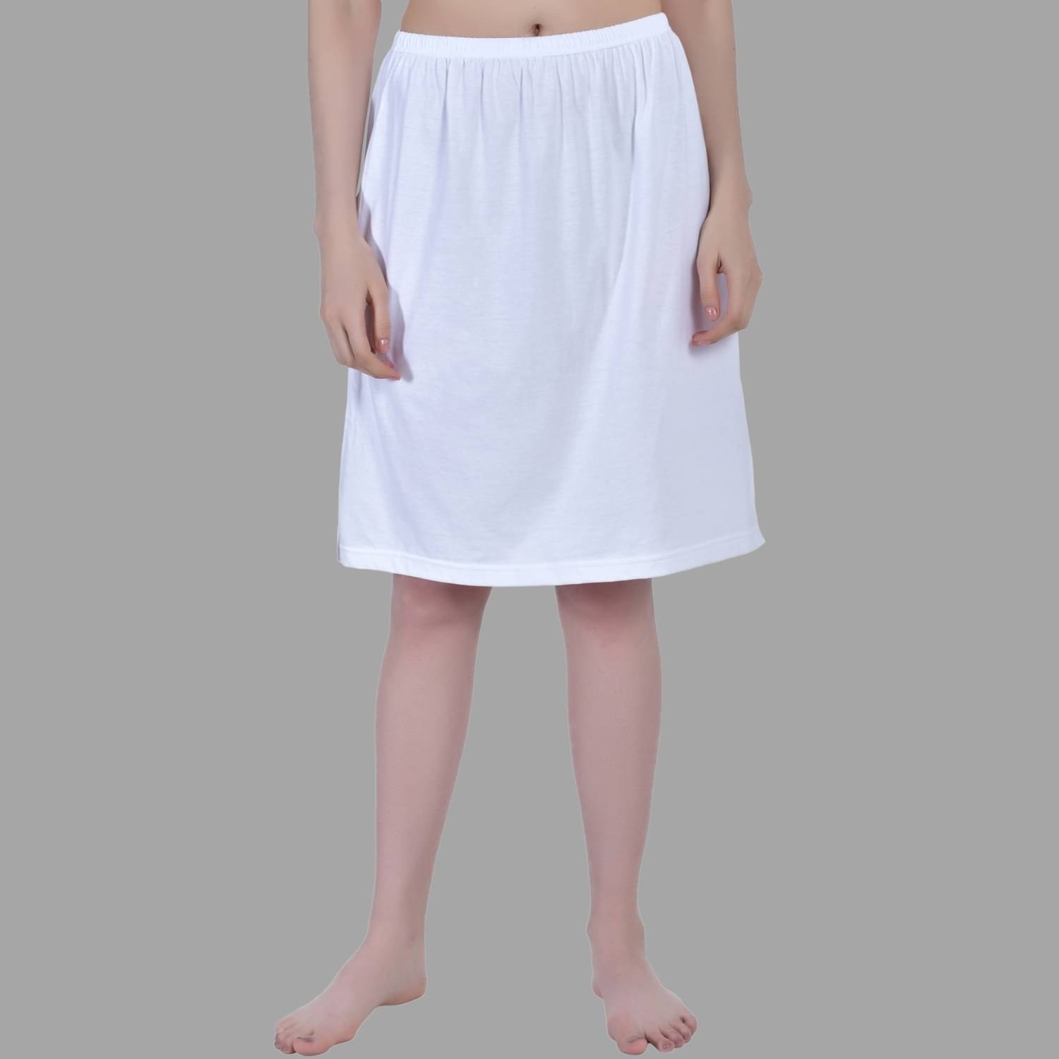     			AIMLY White Cotton Women's Straight Skirt ( Pack of 1 )