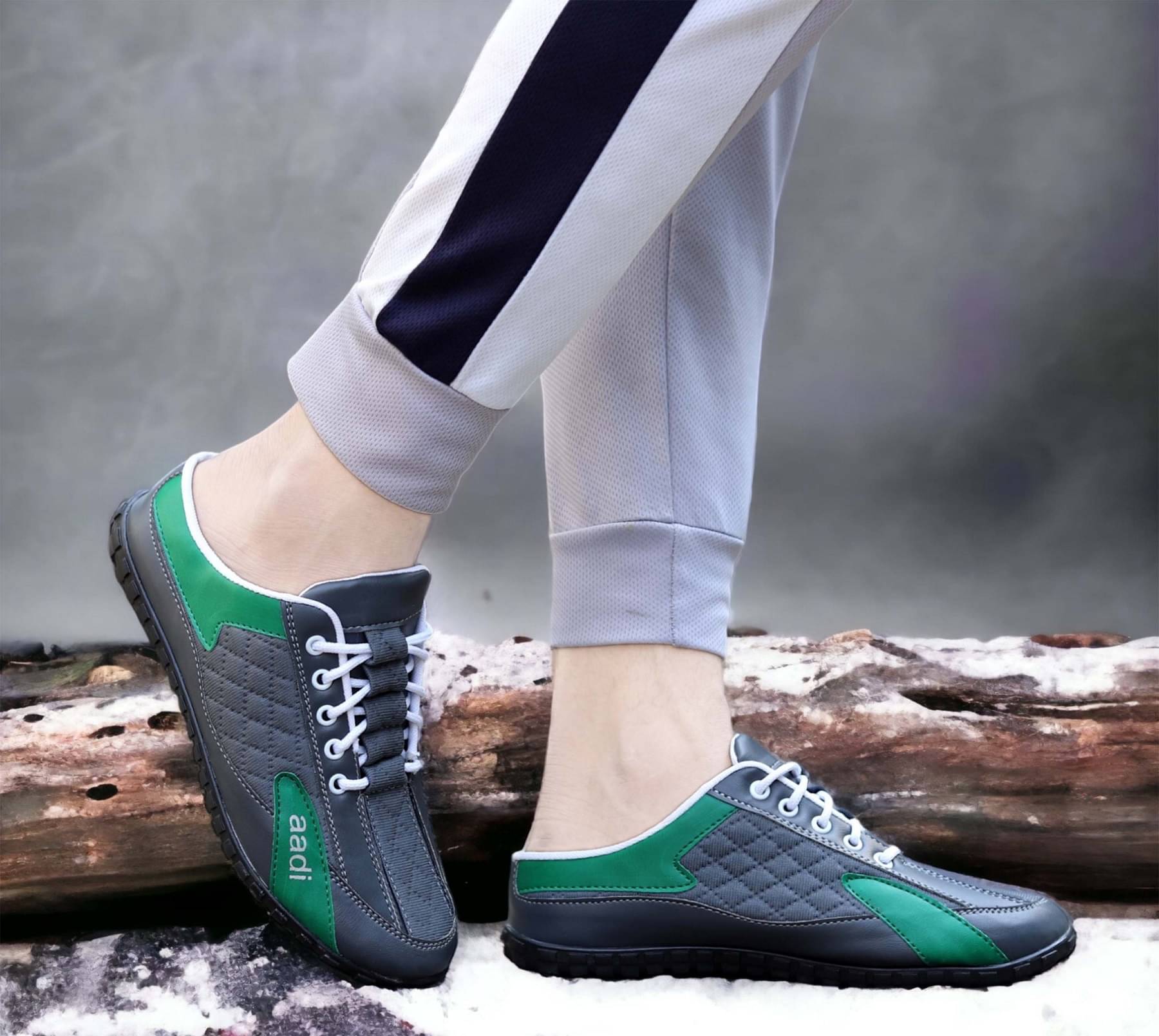     			Aadi - Grey Boy's Sneakers ( 1 Pair )