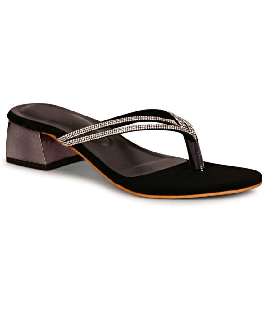     			Commander Shoes Black Women's Slip On Heels