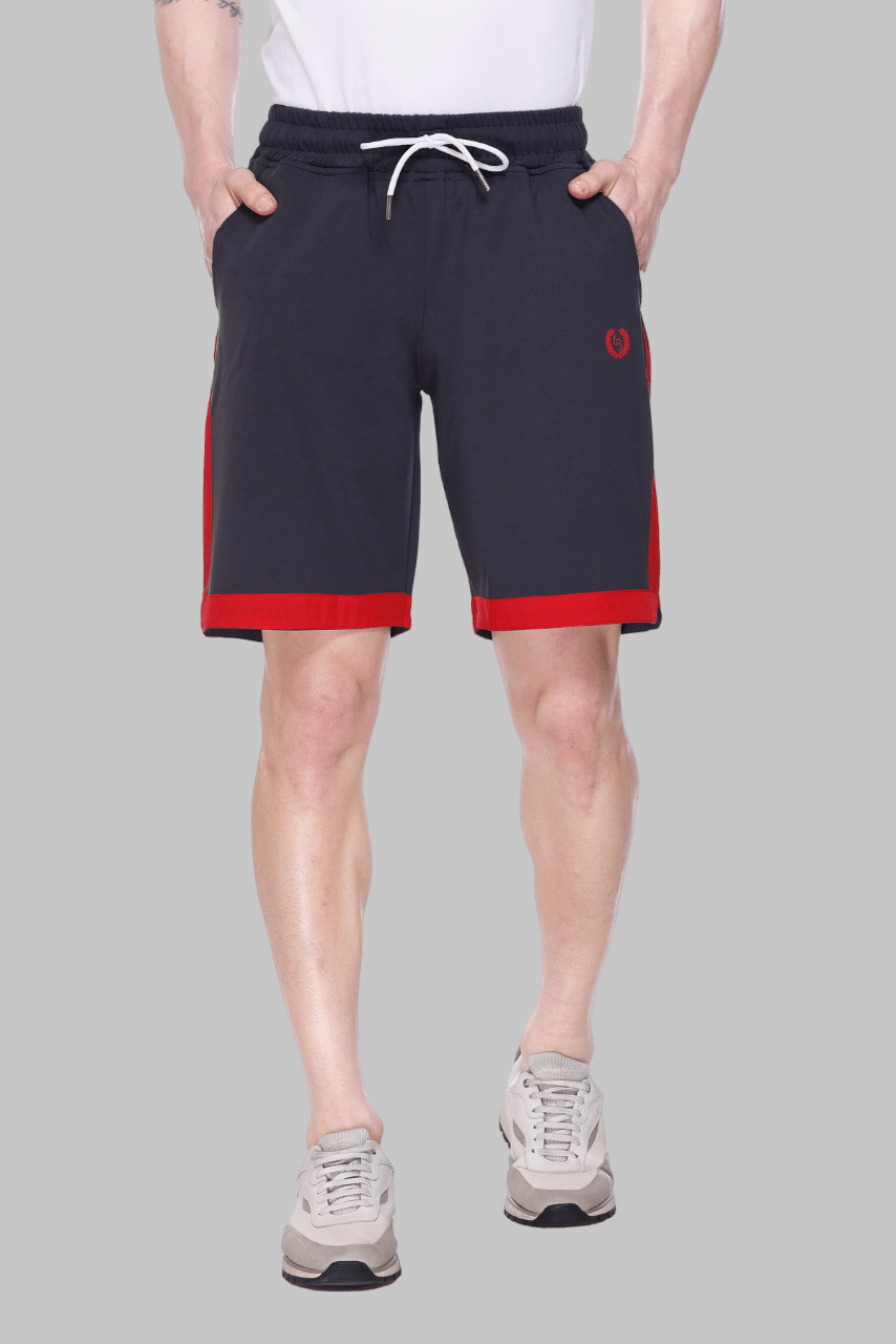    			LEEBONEE Dark Grey Polyester Blend Men's Shorts ( Pack of 1 )