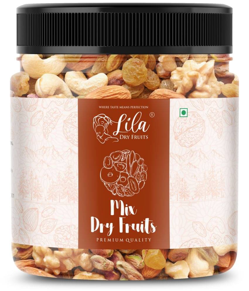     			LILA DRY FRUITS Premium Dry Fruits Mix 1kg Jar Cashew, Almonds, Raisins, Walnut & Figs