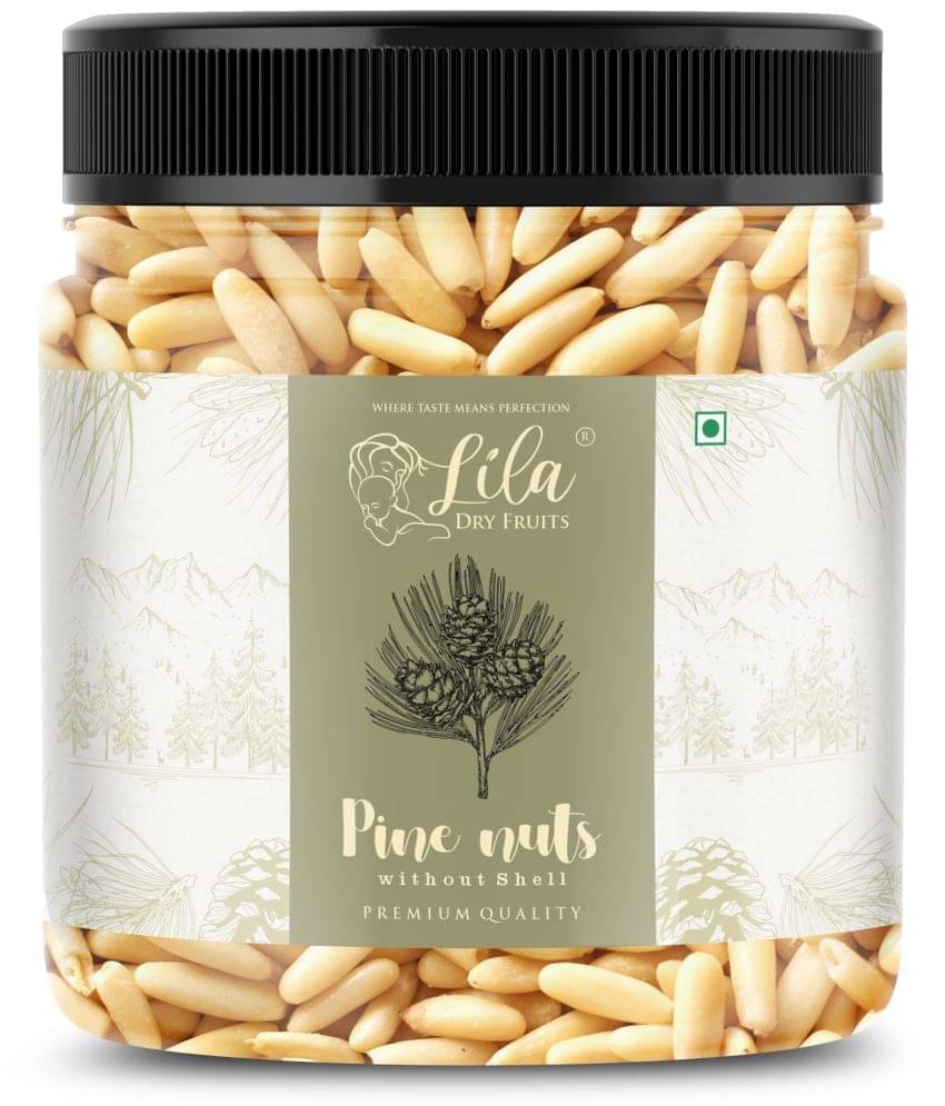 LILA DRY FRUITS Premium Pine Nuts Chilgoza 50 Gms Fresh Crunchy Nut For Cooking LILA DRY FRUITS Premium Pine Nuts Chilgoza 50 Gms Fresh Crunchy Nut For Cooking