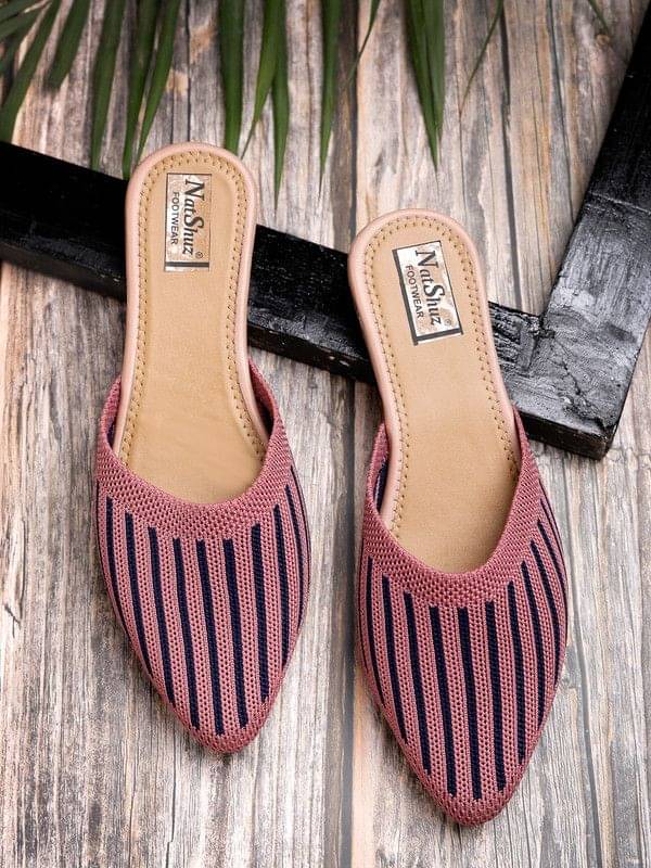     			NATSHUZ Pink Women's Flats
