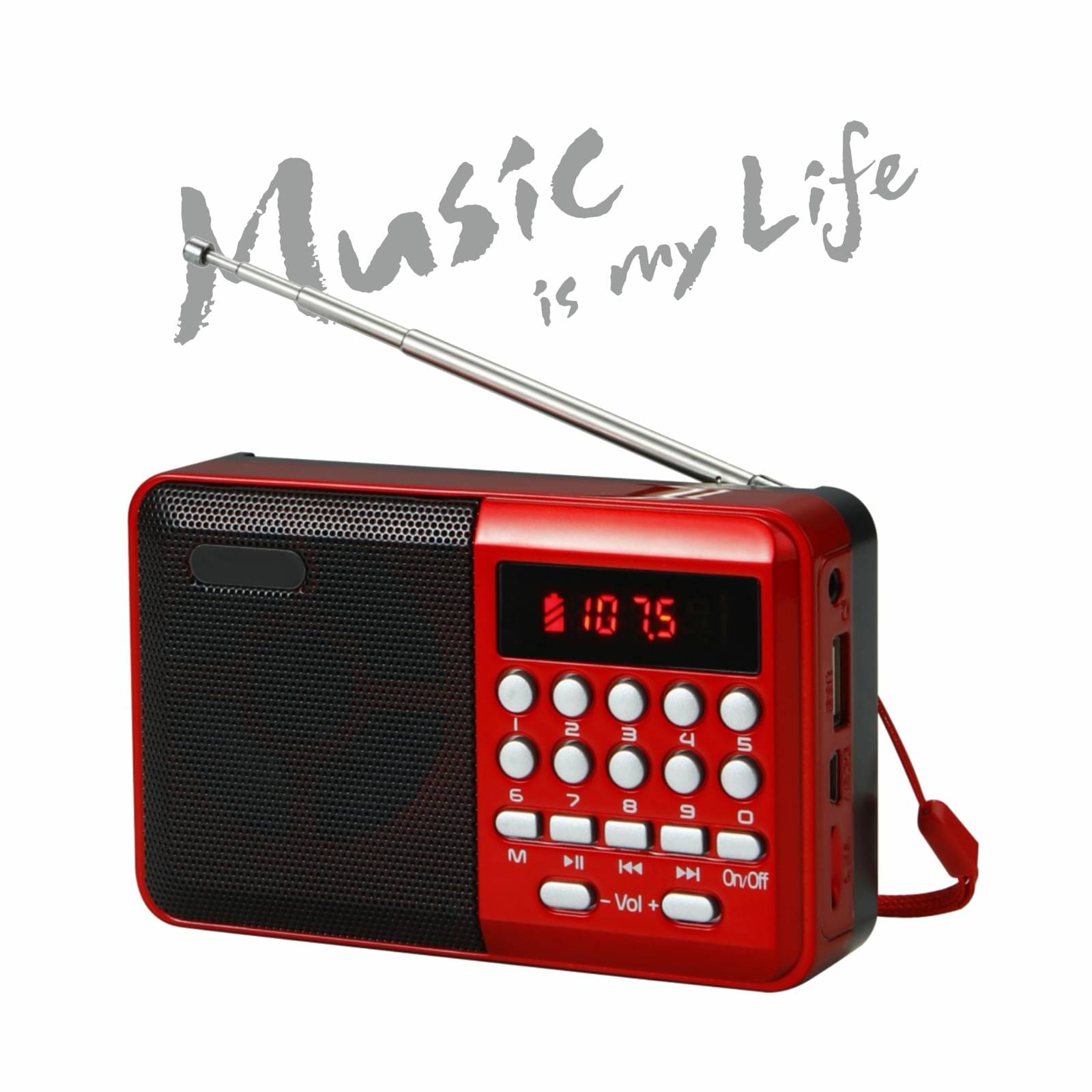 Neo M34 RADIO 5 W Bluetooth Speaker Bluetooth v5.0 with USB Playback Time 4 hrs Red Neo M34 RADIO 5 W Bluetooth Speaker Bluetooth v5.0 with USB Playback Time 4 hrs Red