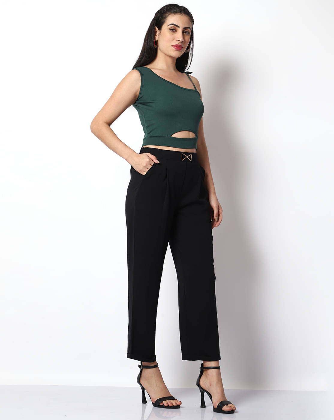 Prettify Women's Cotton Blend Regular Top ( Green ) Prettify Women's Cotton Blend Regular Top ( Green )