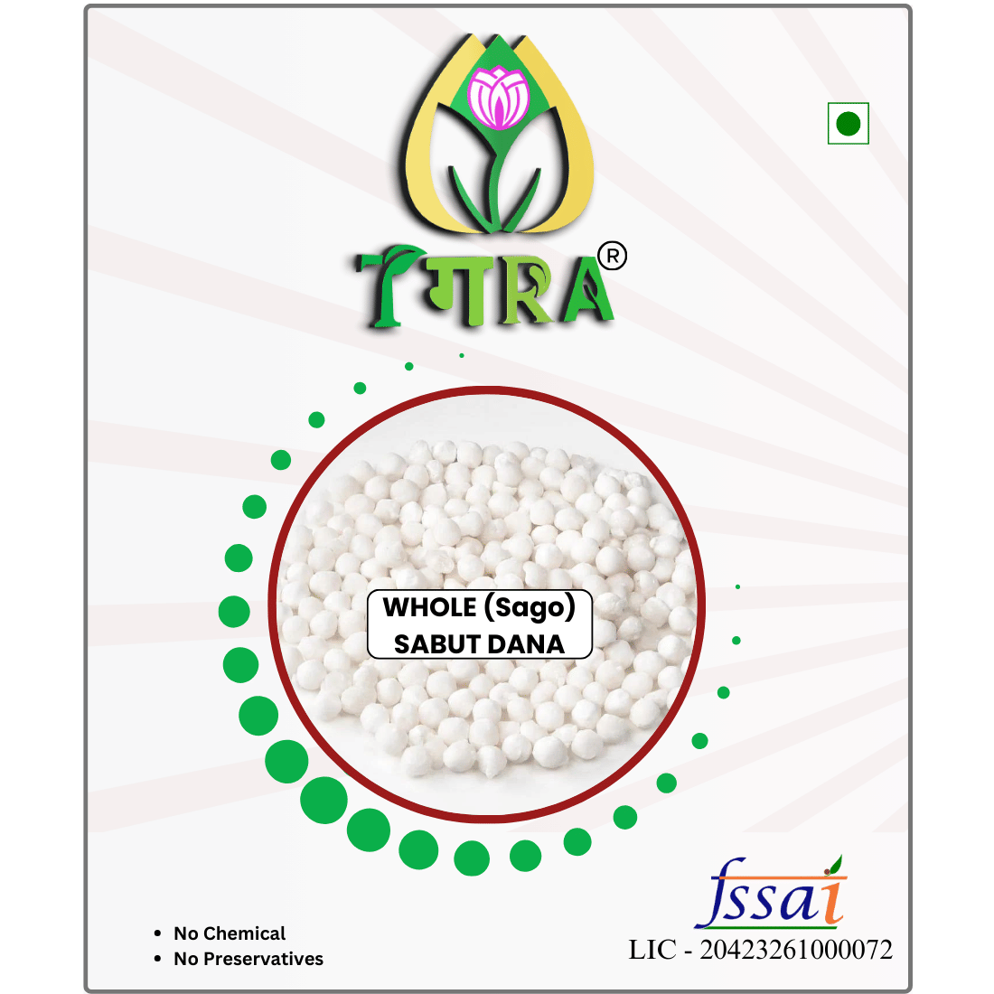     			TGRA WHOLE (Sago) SABUT DANA 200 gm