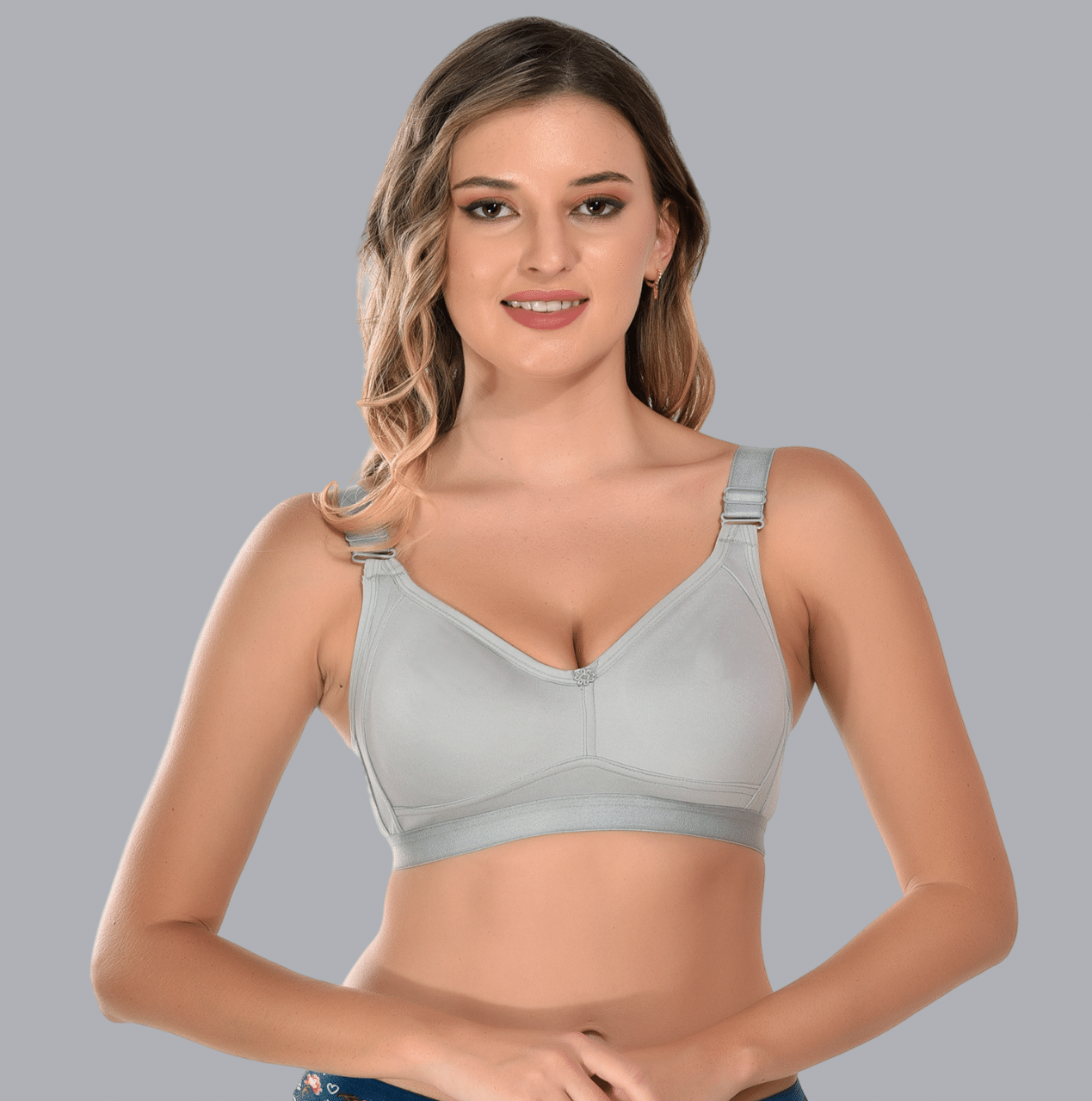 Viral Girl Cotton Non Padded Women's T-Shirt Bra ( Light Grey ) VM-DAYNA-GREY Viral Girl Cotton Non Padded Women's T-Shirt Bra ( Light Grey ) VM-DAYNA-GREY