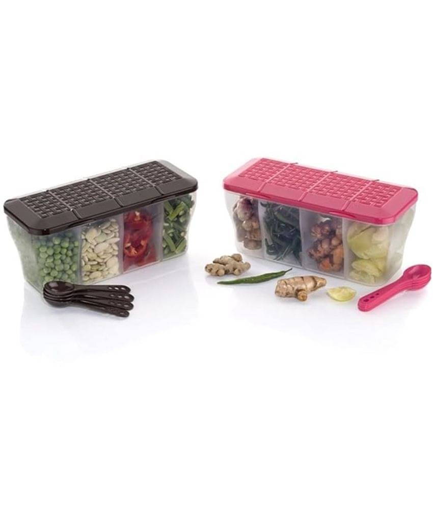 analog kichenware Dal/Masala/Vegetable Plastic Multicolor Pickle Container ( Set of 2 ) analog kichenware Dal/Masala/Vegetable Plastic Multicolor Pickle Container ( Set of 2 )