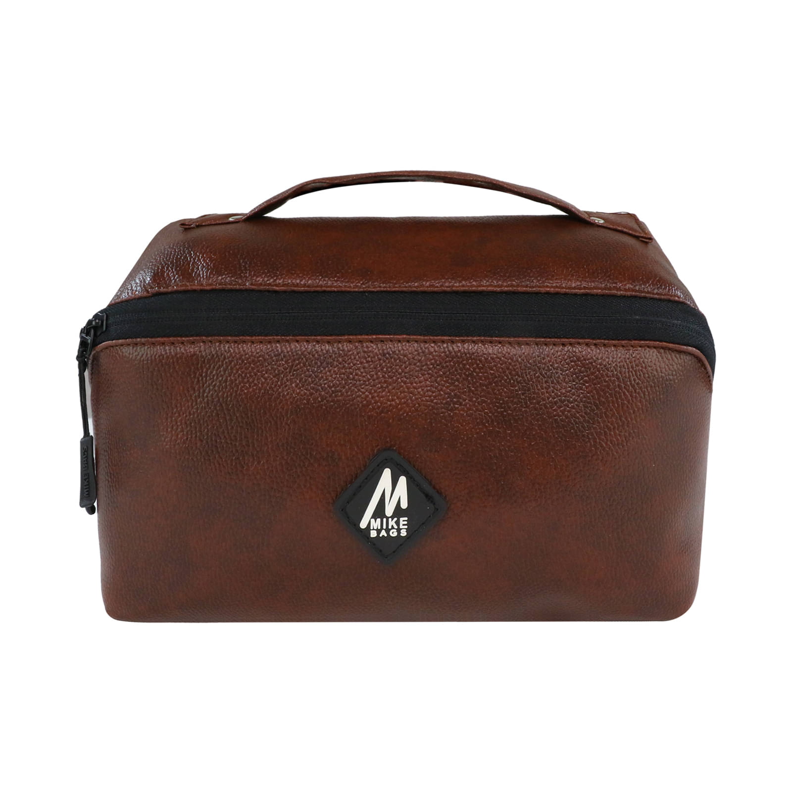    			mikebags Brown Faux Leather Handheld