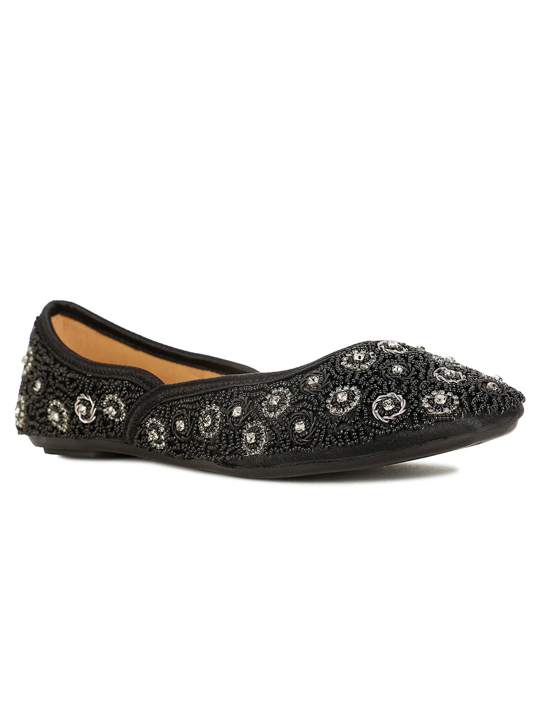     			Bata Black Women's Ethnic Ballerinas