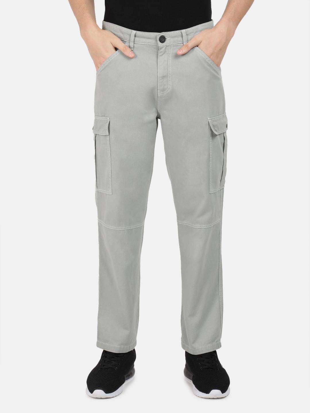     			Bene Kleed Men Relaxed Mid-Rise Pure Cotton Cargos With Contrast Stitch