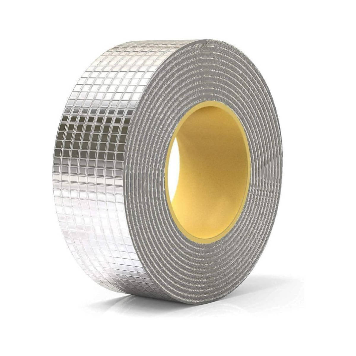 Berg Super Strong Adhesive Waterproof Permanent Repair Aluminum Butyl Tape Silver Single Sided Flax Tape ( Pack of 1 )     			Berg Super Strong Adhesive Waterproof Permanent Repair Aluminum Butyl Tape Silver Single Sided Flax Tape ( Pack of 1 )