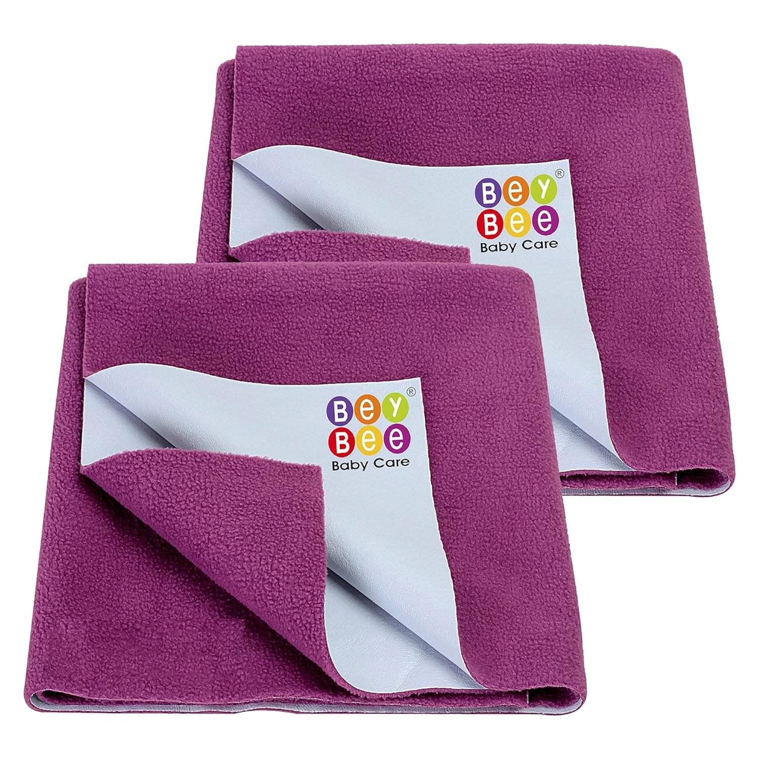     			Beybee Magenta Laminated Bed Protector Sheet ( Pack of 2 )