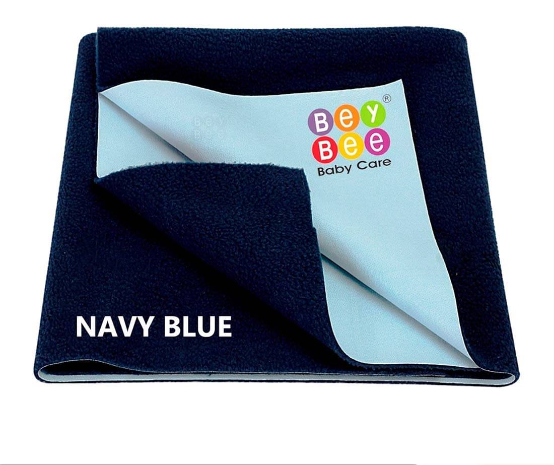     			Beybee Navy Blue Laminated Bed Protector Sheet ( Pack of 2 )