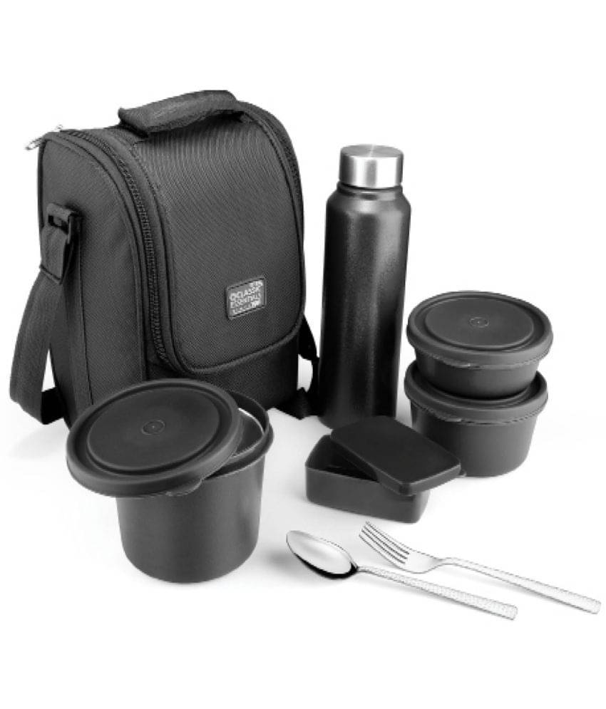     			Classic Essentials Supreme Lunchbox set Stainless Steel Insulated Lunch Box 4 - Container ( Pack of 5 )
