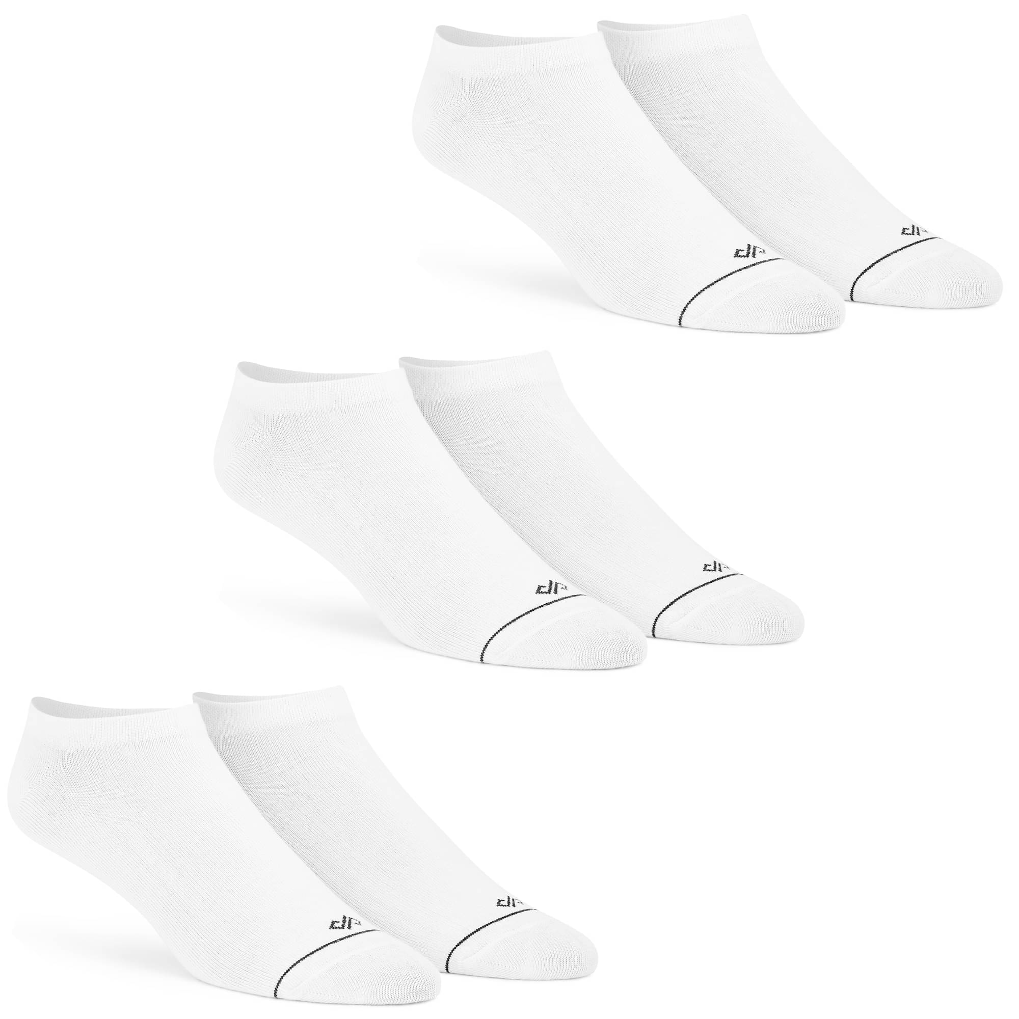     			Dynamocks Cotton Blend Men's Solid White Low Cut Socks ( Pack of 3 )