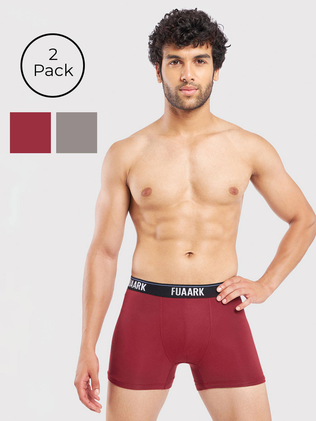 Fuaark Pack of 2 Modal Trunks For Men's ( Maroon ) Fuaark Pack of 2 Modal Trunks For Men's ( Maroon )