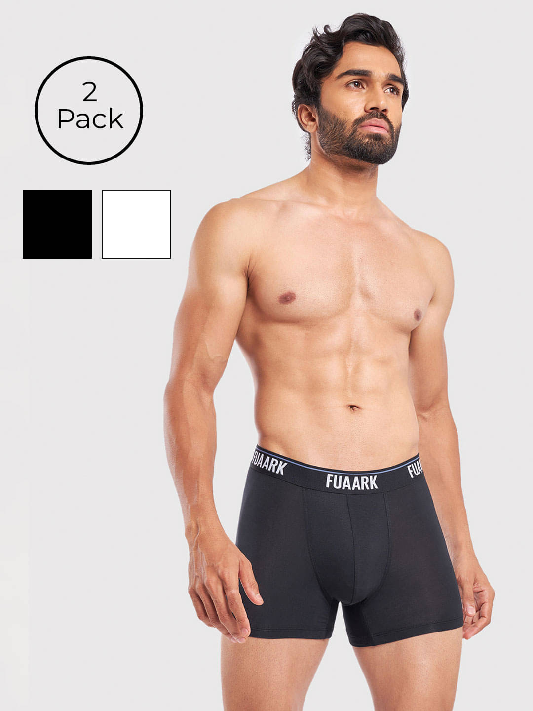     			Fuaark Pack of 2 Modal Trunks For Men's ( White )