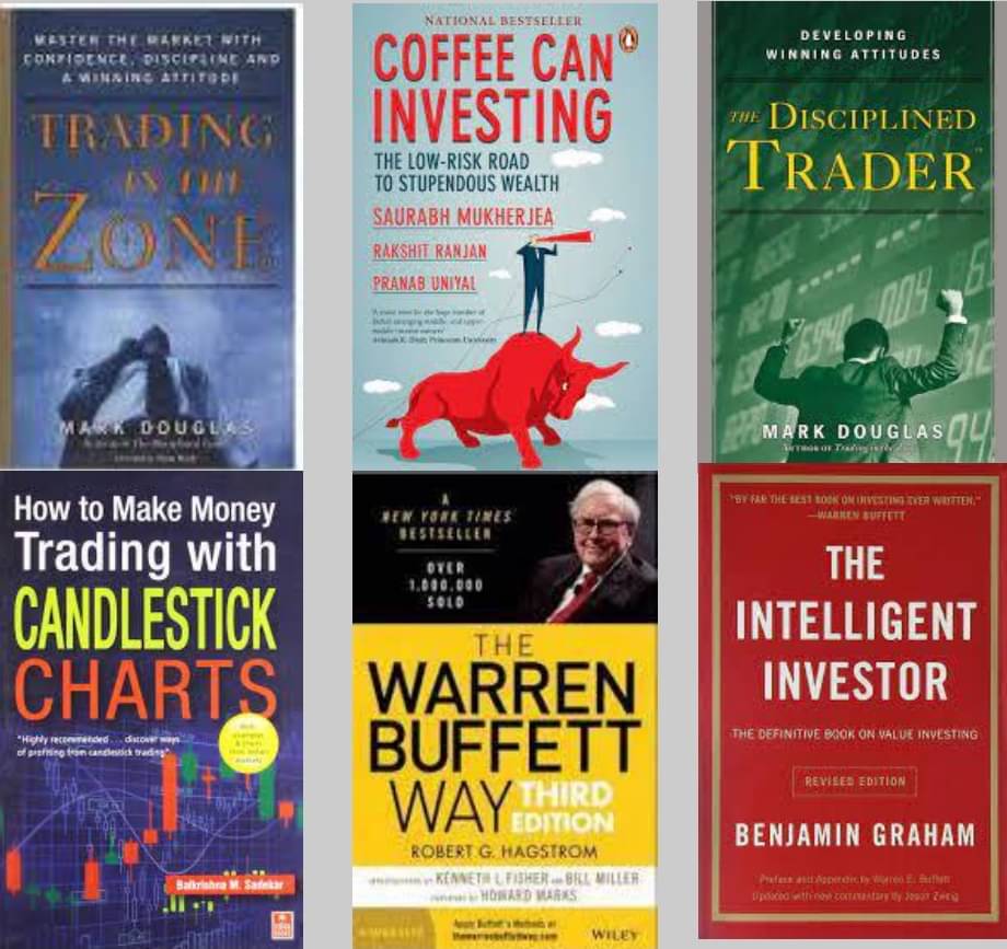     			How to Make Money Trading with Candlestick Charts + Trading In The Zone + Coffee Can Investing + The Intelligent Investor + The Disciplined Trader