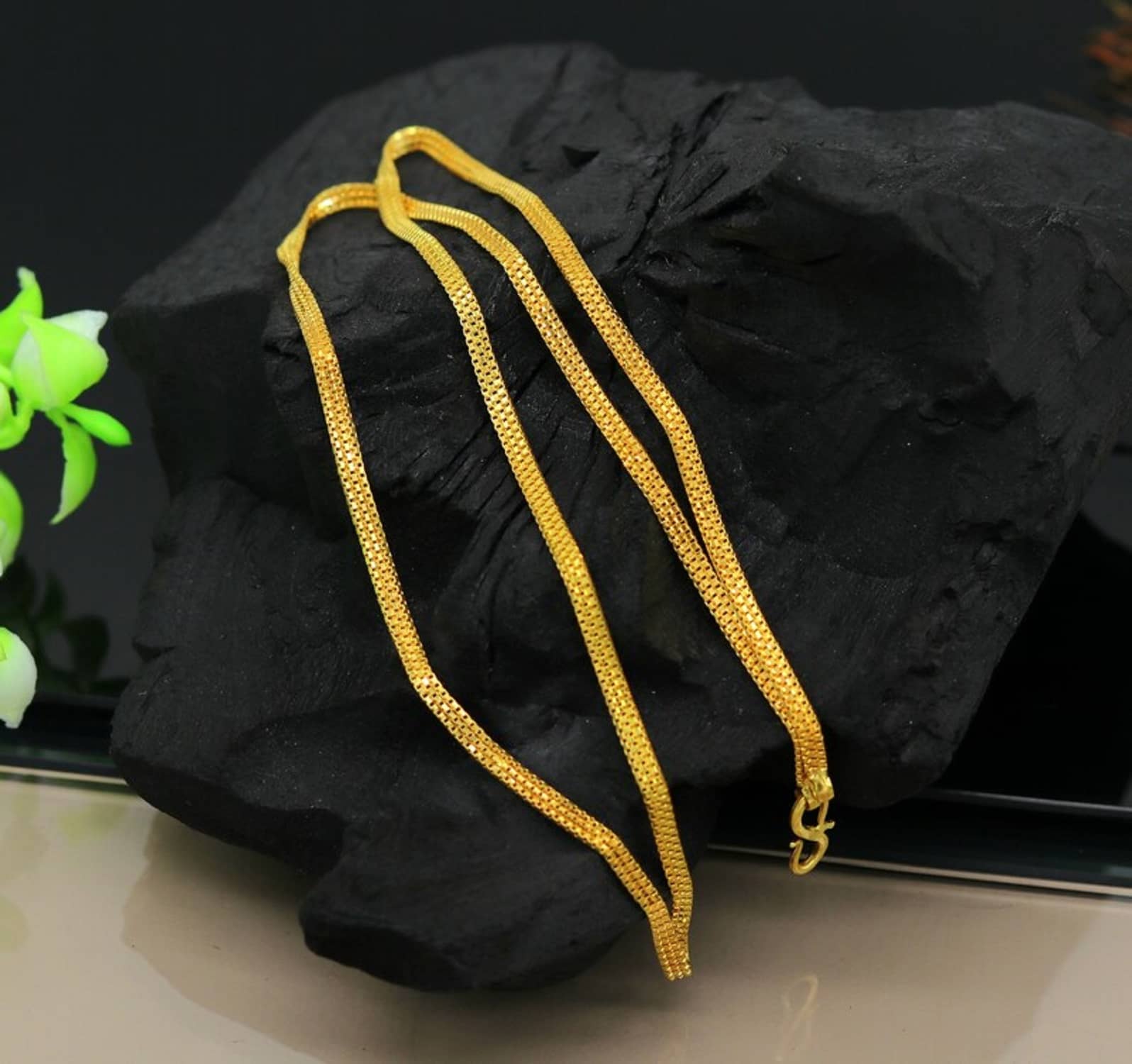 MGSV Gold Plated Brass Chain ( Pack of 1 )