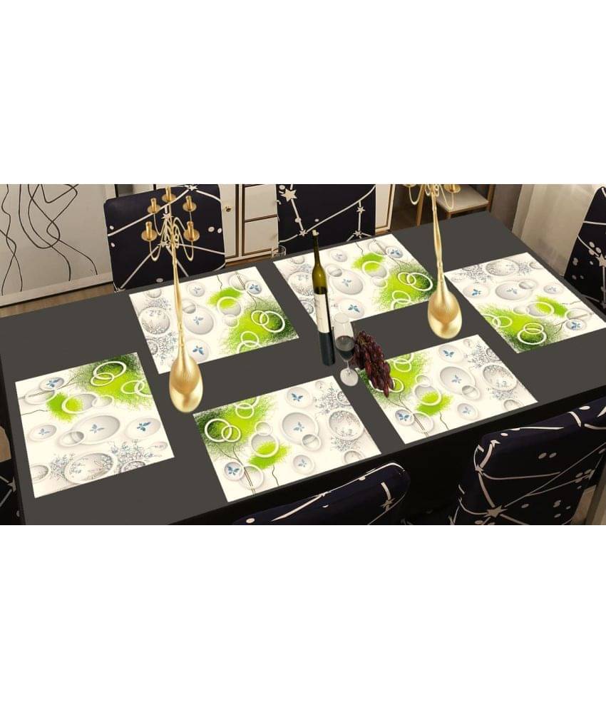     			Revexo PVC Abstract Rectangle Table Mats ( 40 cm x 30 cm ) Pack of 6 - Multi