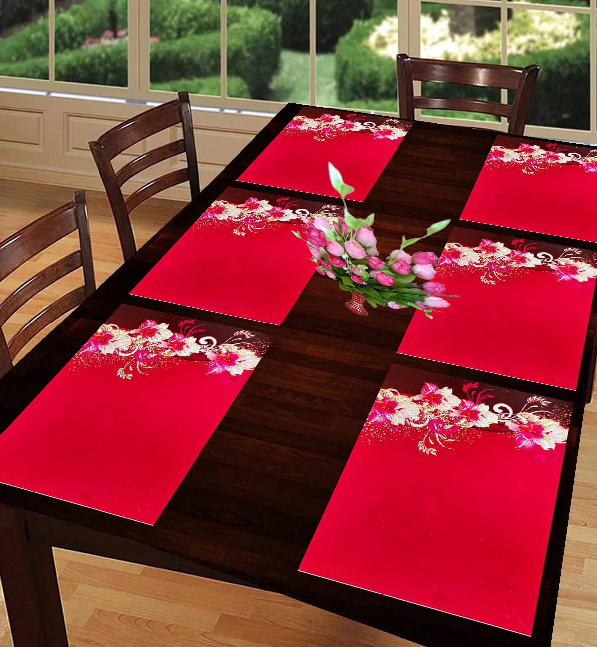 Revexo PVC Abstract Rectangle Table Mats ( 40 cm x 30 cm ) Pack of 6 - Multi Revexo PVC Abstract Rectangle Table Mats ( 40 cm x 30 cm ) Pack of 6 - Multi