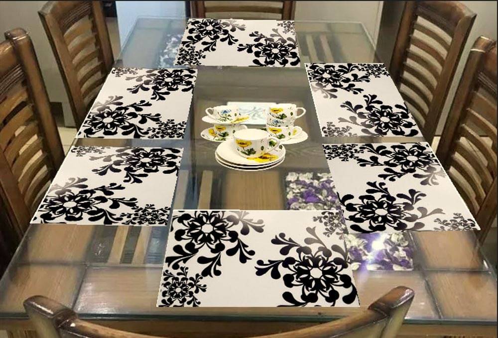 Revexo PVC Abstract Rectangle Table Mats ( 40 cm x 30 cm ) Pack of 6 - Multi Revexo PVC Abstract Rectangle Table Mats ( 40 cm x 30 cm ) Pack of 6 - Multi