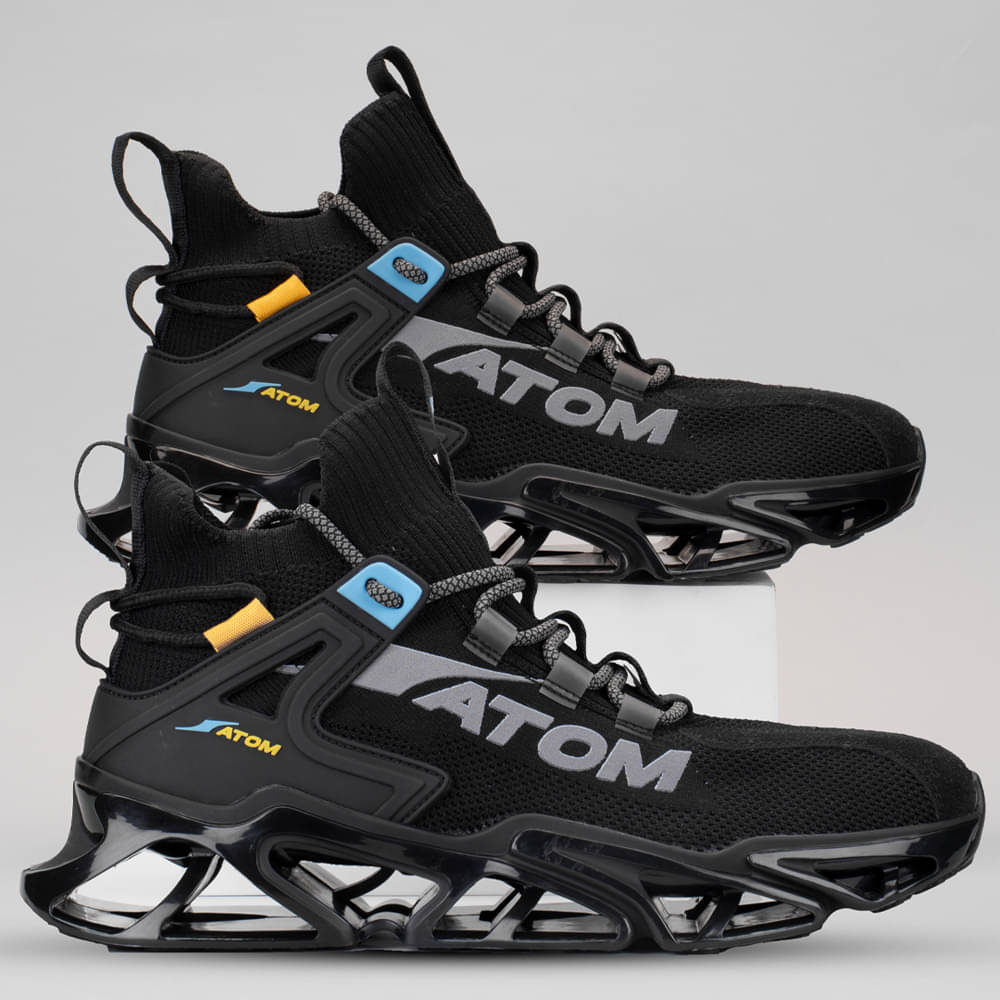     			ATOM Hollow Man Black Men's Sneakers
