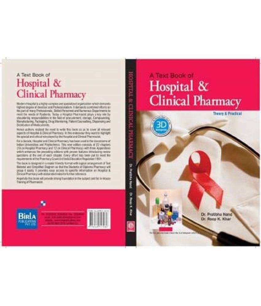 A Text Book of Hospital & Clinical Pharmacy Theory & Practical for Diploma in Pharmacy Paperback – 1 January 2020 A Text Book of Hospital & Clinical Pharmacy Theory & Practical for Diploma in Pharmacy Paperback – 1 January 2020