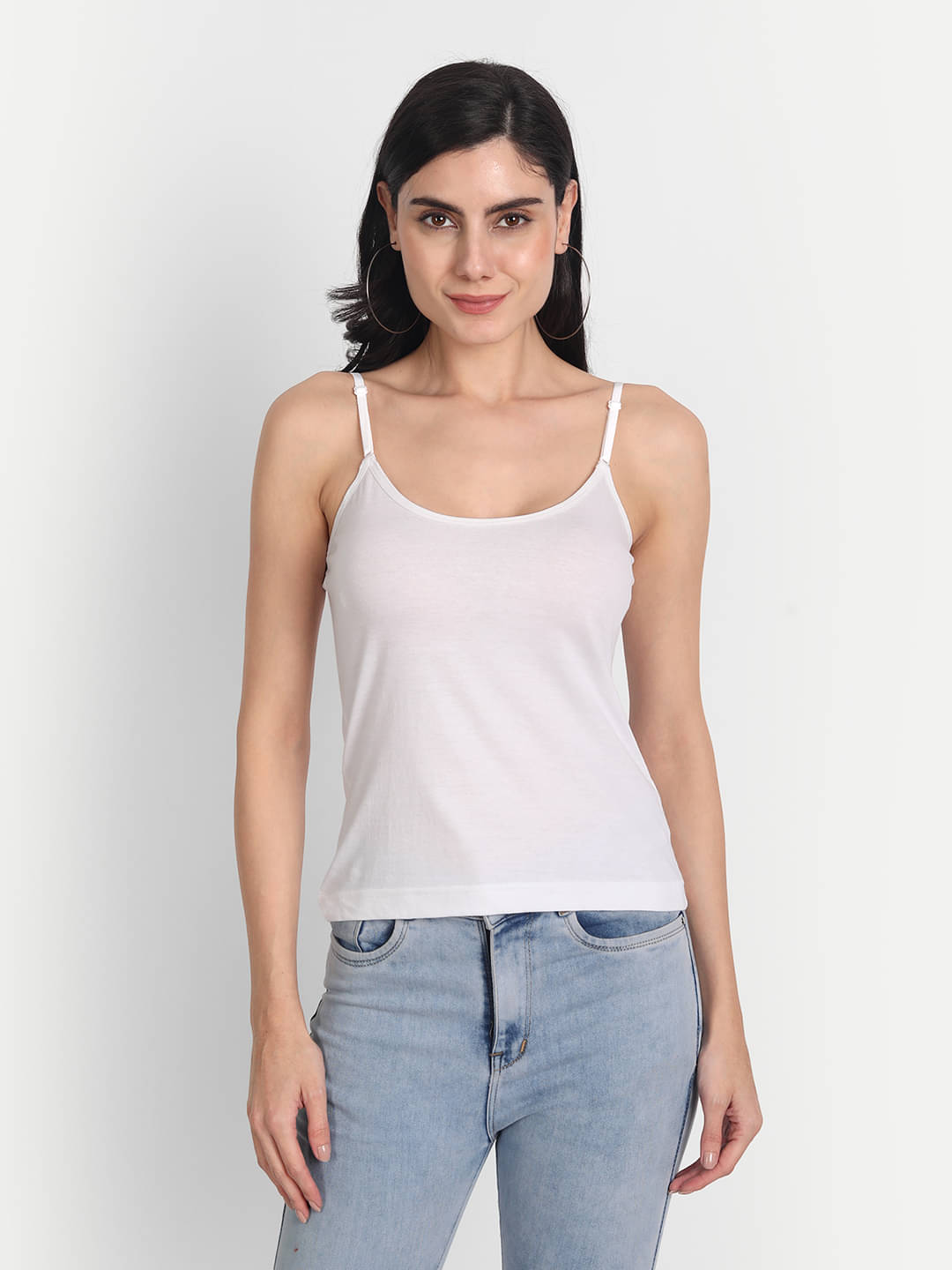 AIMLY Cotton Camisoles - White Pack of 2     			AIMLY Cotton Camisoles - White Pack of 2
