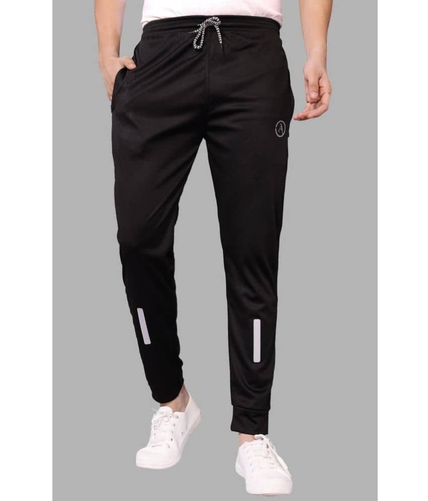 Anand Black Lycra Men's Joggers ( Pack of 1 ) - Track Pants | Buy online on ZillyBuy