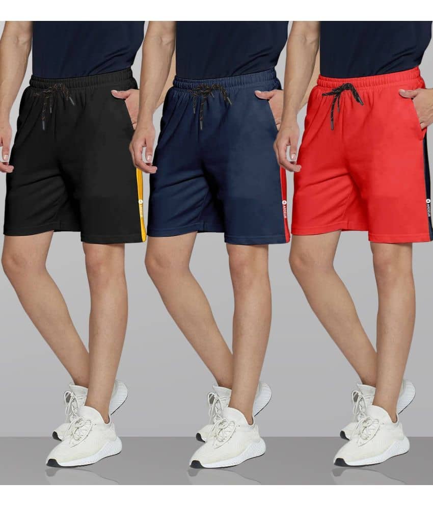 Ardeur Multi Cotton Blend Men's Shorts ( Pack of 3 ) - Shorts | Buy online on ZillyBuy